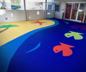 Sol amortissant EPDM crèche - La Seyne-sur-Mer, Var