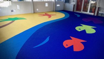 Sol amortissant EPDM crèche - La Seyne-sur-Mer, Var