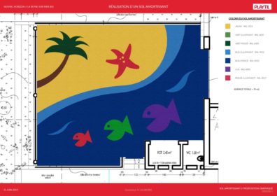 PLAN SOL AMORTISSANT NOUVEL HORIZON PLAYTIL-page-001 Nos services : PLAYTIL est spécialisée dans la conception, l'installation et l'entretien d'aires de jeux et de sols synthétiques