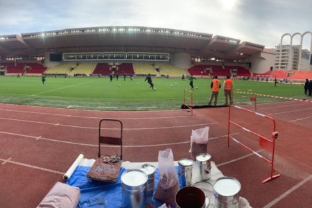 Réparation piste d'athlétisme Stade Louis II - Monaco