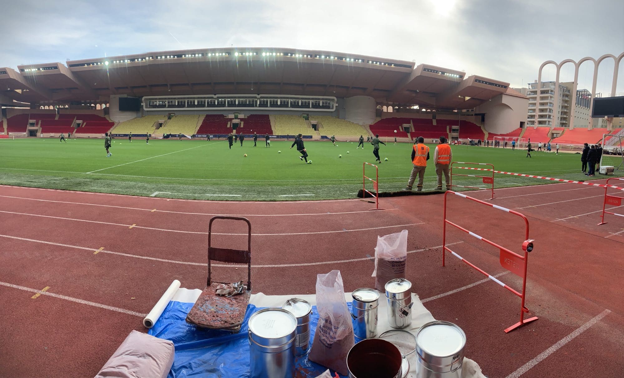 Réparation piste d'athlétisme Stade Louis II - Monaco