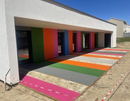 sol souple multicolore micro-crèche Bollène (84)