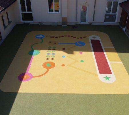 Parcours motricité sol souple école