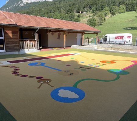 Parcours et formes ludiques sol souple école