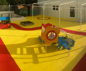 Grabels - Hérault (34) Aire de jeux, sol amortissant EPDM