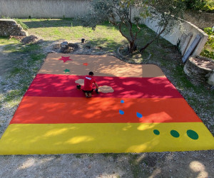 Ste-Cécile-les-Vignes, Vaucluse (84) Réalisations Sol amortissant EPDM Ste-Cécile-les-Vignes, Vaucluse