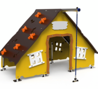 Cabane maisonnette métal, jeux collectivités