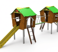 Structure de jeux multi-activités en métal