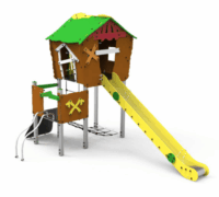 Structure de jeux multi-activités en métal