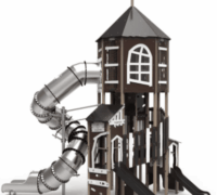 Structure de jeux multi-activités en métal collectivités
