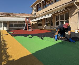 Ecole maternelle, La Cadière d'Azur (83) sol amortissant école la cadière d'azur, var, vaucluse, drôme, bouches-du-rhône, ardèche, gard